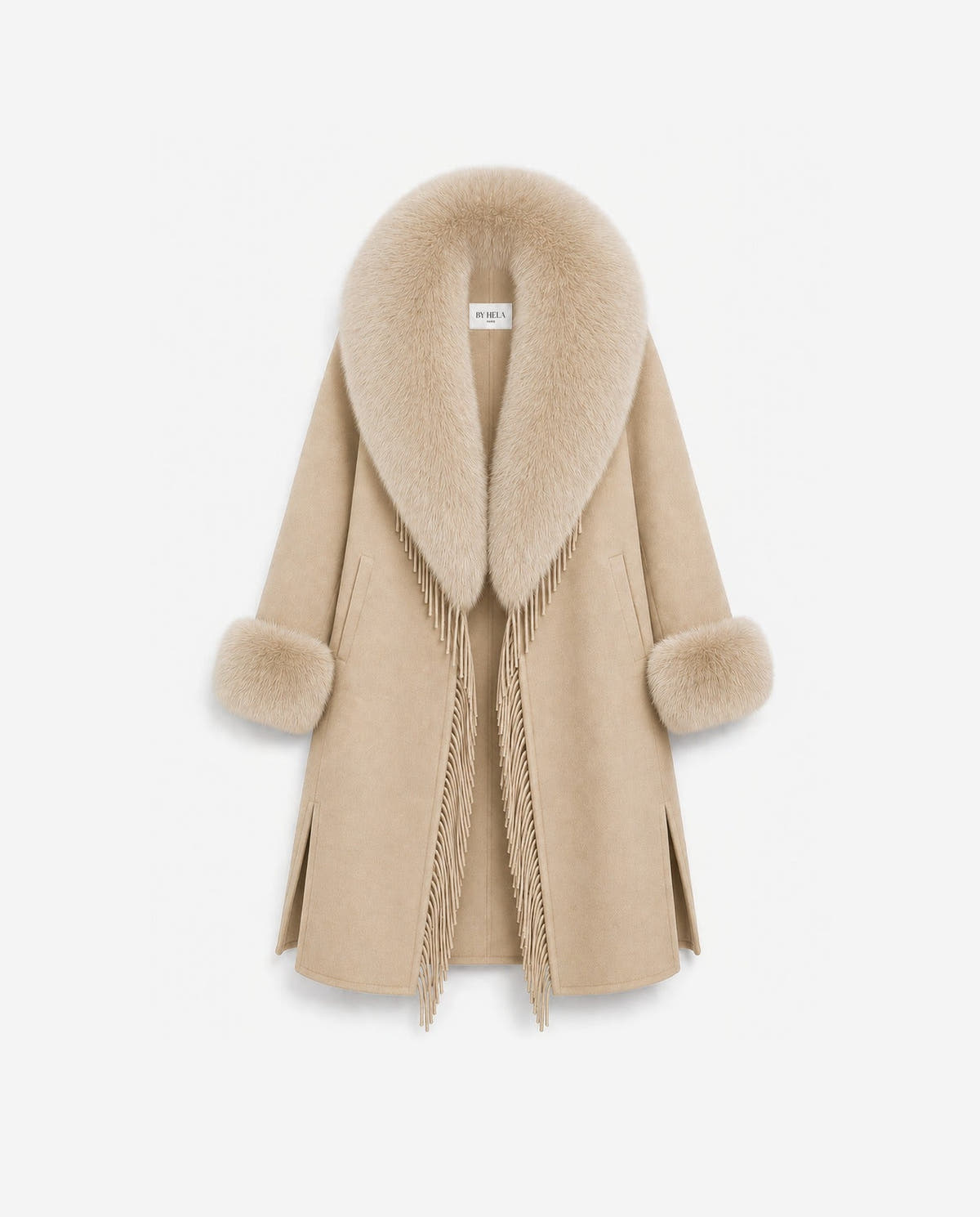 cashmere-coat-long-a-franges|Camel