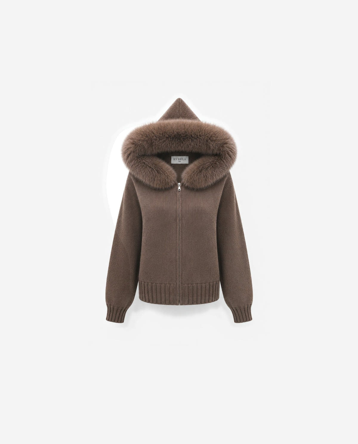 hoodie-zip-fur|Marron
