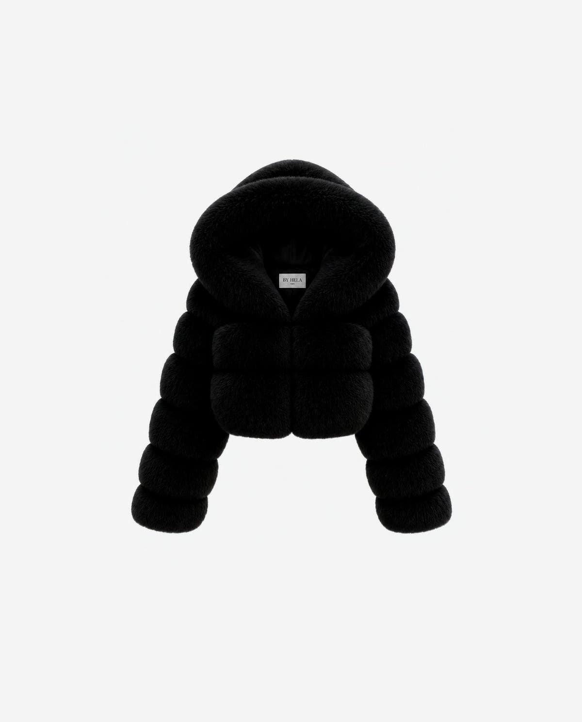 hooded-bubble-coat|Noir