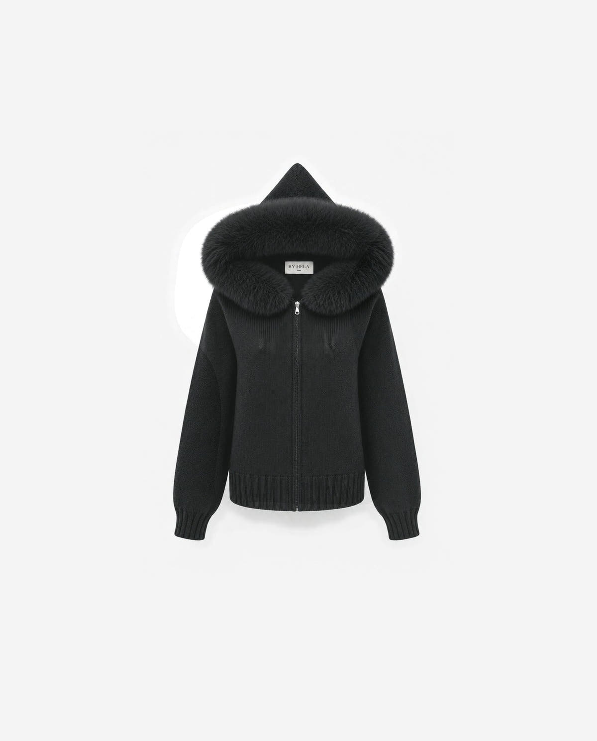 hoodie-zip-fur|Noir